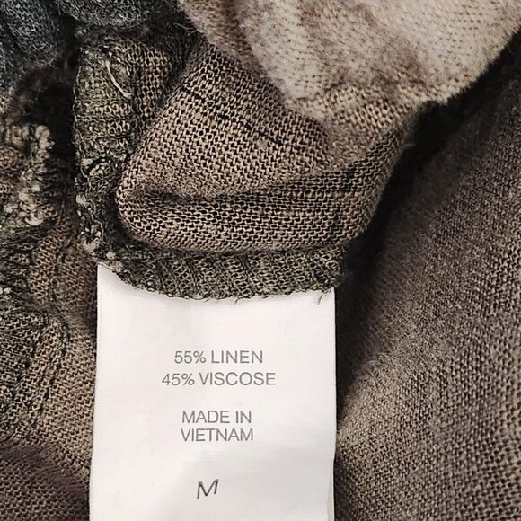 Soho Pants Women's M Camo Linen Drawstring Elastic Waist Casual Pull On - Picture 11 of 12